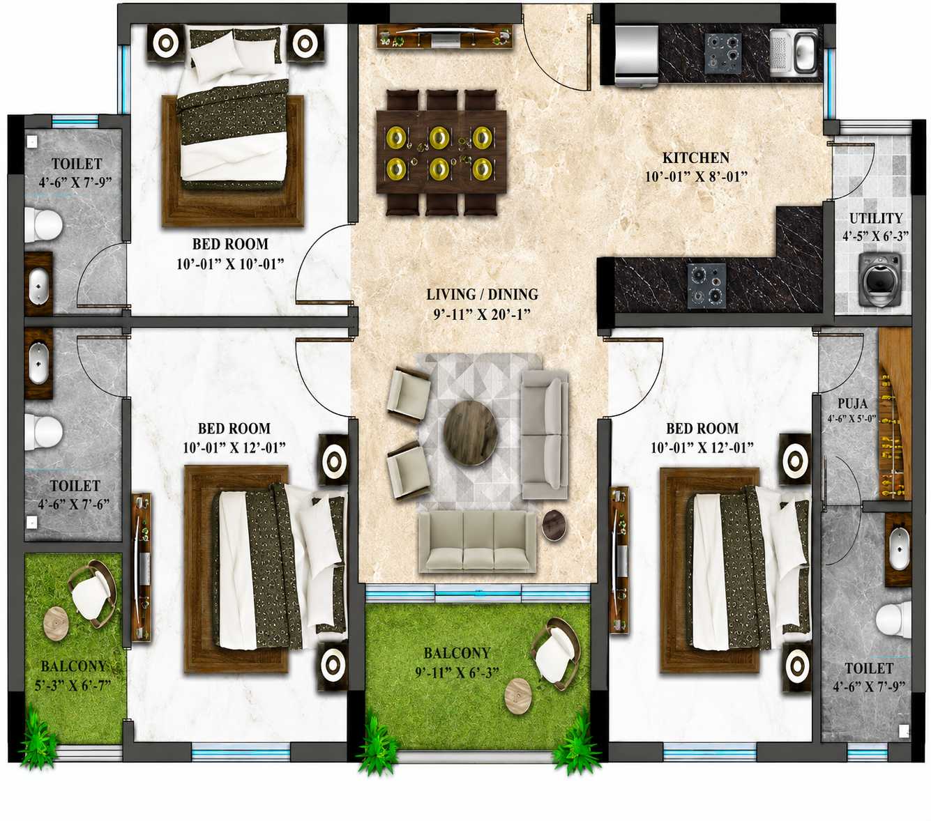 3 BHK